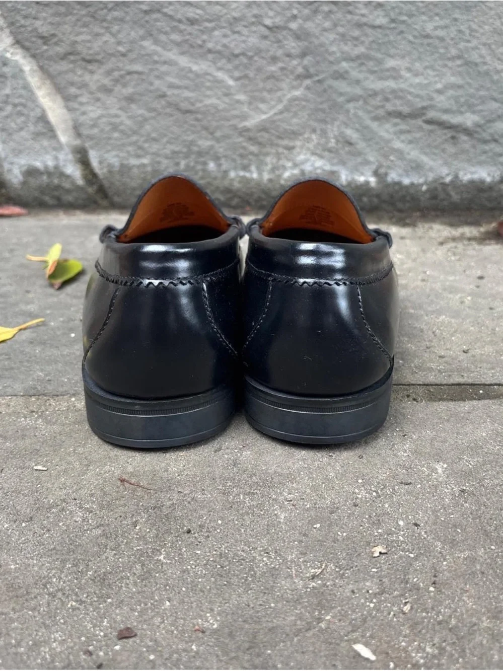Classic Black Leather Penny Loafers for Men